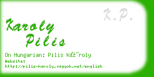 karoly pilis business card